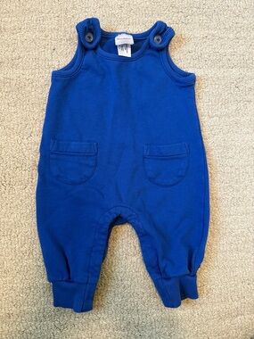 Hanna Andersson Royal Blue Baby Romper with Front Pockets